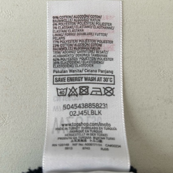 Topshop Black Jamie Stirrup Denim Leggings High Rise Stretchy Jeans Size 26 - Picture 11 of 14